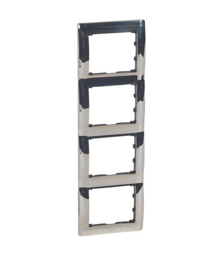SISTENA LIFE Ramka CHROME poczwórna pionowa Legrand 771938