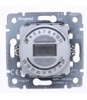 SISTENA LIFE Zegar do sterowania roletami METALIC 3A-230V Legrand 775697