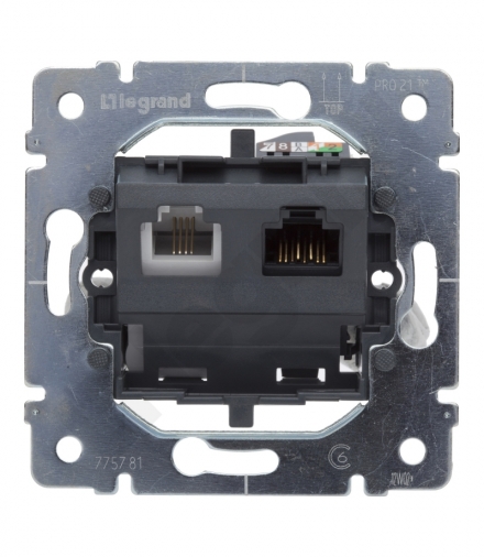 SISTENA LIFE Gniazdo telefoniczne RJ11/RJ45 kat 6 UTP Legrand 775781