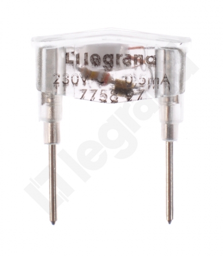 Lampka zielona 0,5mA 230V Legrand 775897