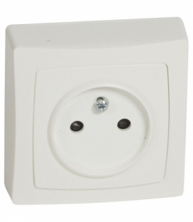 OTEO Gniazdo pojedyncze 2P z przesłoną styków BIAŁE komplet 16A-250V Legrand 086022