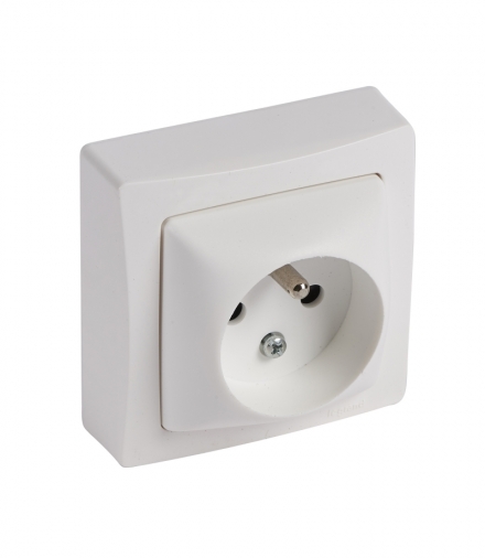 OTEO Gniazdo pojedyncze 2P+Z z przesłoną styków BIAŁE komplet 16A-250V Legrand 086027