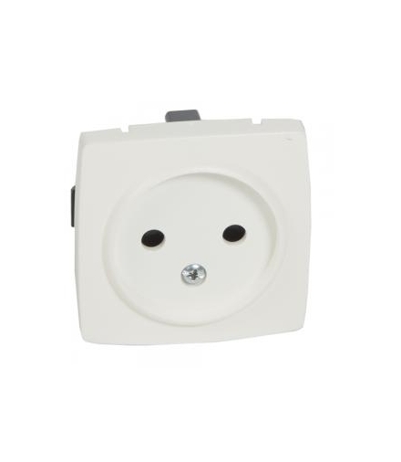 OTEO Gniazdo pojedyncze 2P z przesłoną styków BIAŁE komplet 16A-250V Legrand 086122