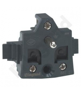 OTEO Gniazdo pojedyncze 2P+Z z przesłoną styków BIAŁE komplet 16A-250V Legrand 086127