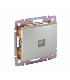 Valena Łącznik schodowy podświetlany 10AX-250 ALUMINIUM Legrand 770126