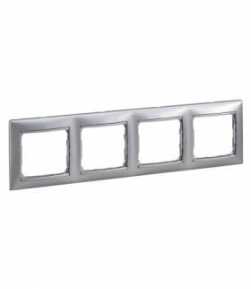 Valena Ramka poczwórna pozioma ALUMINIUM Legrand 770154