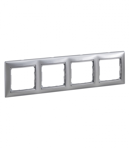 Valena Ramka poczwórna pozioma ALUMINIUM Legrand 770154