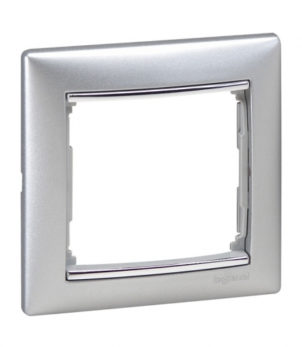 Valena Ramka pojedyncza ALUMINIUM/SREBRO Legrand 770351