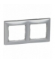 Valena Ramka podwójna pozioma ALUMINIUM/SREBRO Legrand 770352