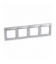 Valena Ramka poczwórna pozioma ALUMINIUM/SREBRO Legrand 770354