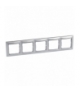 Valena Ramka pięciokrotna pozioma ALUMINIUM/SREBRO Legrand 770355