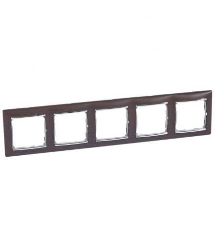 Valena Ramka pięciokrotna pozioma WENGE/SREBRO Legrand 770375