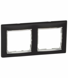 Valena Ramka podwójna pozioma CZARNY/SREBRO Legrand 770392