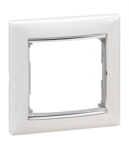 Valena Ramka pojedyncza BIAŁA/SREBRO Legrand 770491