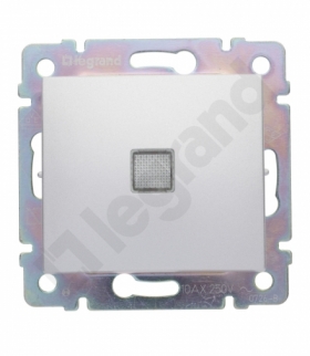 Valena Łącznik jednobiegunowy z podświetleniem 10AX-250 ALUMINIUM Legrand 770110