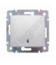 Valena Przycisk jednobiegunowy z symbolem lampy 10A-250V ALUMINIUM Legrand 770112