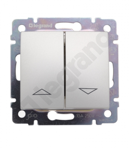 Valena Łącznik sterowanie roletami z blokadą elektryczną ALUMINIUM Legrand 770114