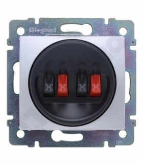 Valena Gniazdo głośnikowe podwójne ALUMINIUM Legrand 770124