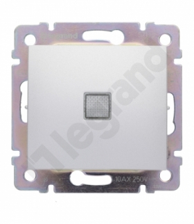 Valena Łącznik schodowy ze wskaźnikiem przepływu prądu 10AX-250 ALUMINIUM Legrand 770125
