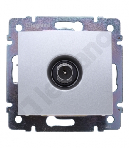 Valena GNIAZDO PRZELOTOWE TV 2400MHZ 14 DB KOLOR aluminiowy Legrand 770131