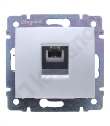 Valena Gniazdo telefoniczne 1xRJ45 (4 styki) ALUMINIUM Legrand 770138