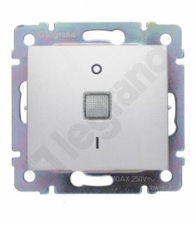 Valena Łącznik dwubiegunowy ze wskaźnikiem 10AX-250 ALUMINIUM Legrand 770149