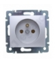 Valena Gniazdo pojedyncze 2P+Z 16A-250V ALUMINIUM Legrand 770196