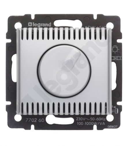 Valena Ściemniacz obrotowy 1000W ALUMINIUM Legrand 770260