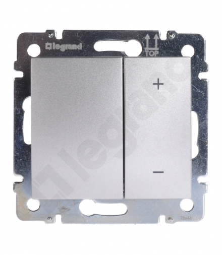 Valena Ściemniacz przyciskowy 40-600W ALUMINIUM Legrand 770274