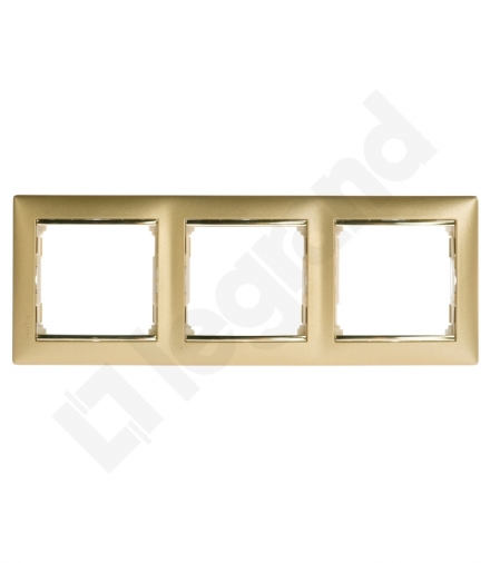Valena Ramka potrójna ZŁOTY MAT / ZłOTO Legrand 770303