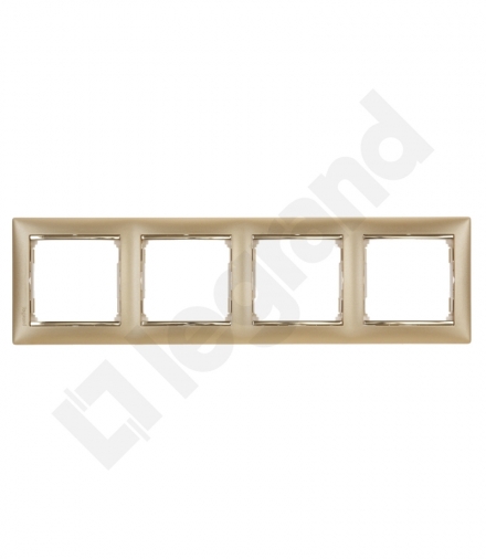 Valena Ramka poczwórna ZŁOTY MAT / ZłOTO Legrand 770304