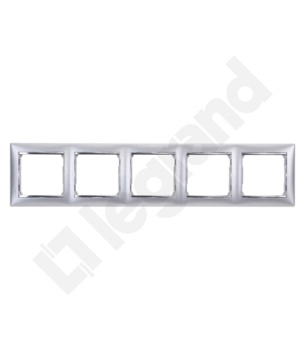 Valena Ramka pięciokrotna ALUMINIUM SZCZOTKOWANE Legrand 770335