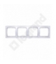 Valena Ramka poczwórna pozioma ALUMINIUM/SREBRO Legrand 770354