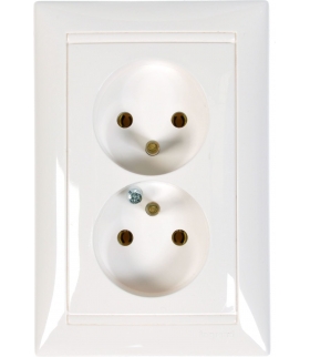 Valena Gniazdo podwójne 2x2P+Z 16A-250V BIAŁE Legrand 770077