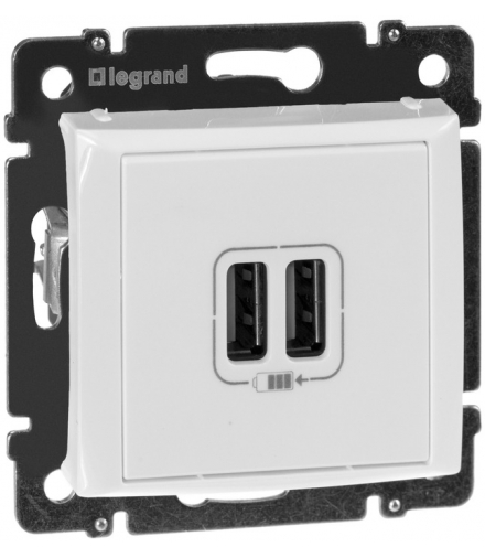 Valena GNIAZDO ZASILAJĄCE 2 x USB 5V 1500 MA BIAŁE Legrand 770470