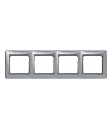Valena Ramka poczwórna ALUMINIUM KUBIZM Legrand 770344