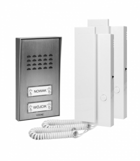 Zestaw domofonowy 2-rodzinny, natynkowy, LUPI MULTI Orno DP-13
