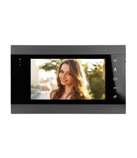 Kolorowy wideo monitor 7" z darmową aplikacją na telefon do zarządzania komunikacją wewnętrzną i zewnętrzną, funkcją nagrywania VDP-61PMV