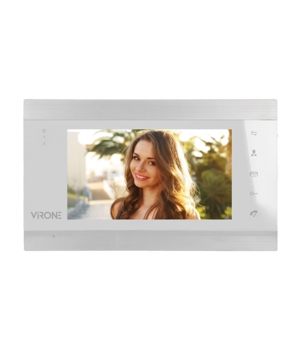 Kolorowy wideo monitor 7" z darmową aplikacją na telefon do zarządzania komunikacją wewnętrzną i zewnętrzną, funkcją nagrywania VDP-61PMV/W