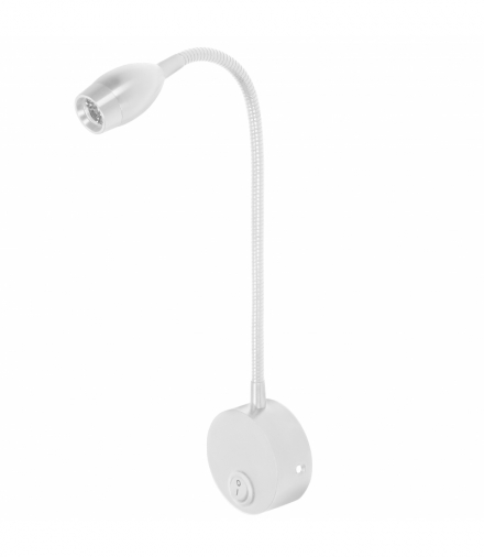 Lampa ścienna NANRAN LED 2,5W, 150lm, 3000K, włącznik, biała Orno LW-1/W