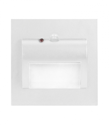 Oprawa schodowa LED DRACO NEW z czujnikiem ruchu i zmierzchu biała barwa zimna Orno OR-OS-6164LR6/W