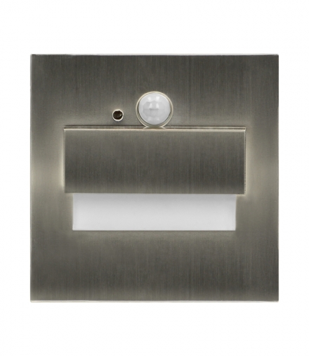 Oprawa schodowa LED TRACO z czujnikiem ruchu i zmierzchu satyna barwa zimna Orno OR-OS-6165LR6/N