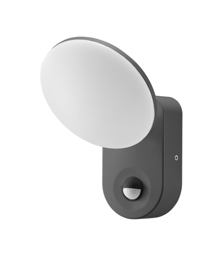 RIOLIT LED 15W, oprawa ogrodowa z czujnikiem ruchu, 1100lm, IP65, 4000K, szara Orno AD-OP-6206GLPMR4