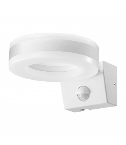 HOWLIT LED 20W, oprawa ogrodowa z czujnikiem ruchu, 1800lm, IP65, 4000K, biała Orno AD-OP-6205WLPMR4