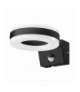 HOWLIT LED 20W, oprawa ogrodowa z czujnikiem ruchu, 1800lm, IP65, 4000K, czarna Orno AD-OP-6205BLPMR4