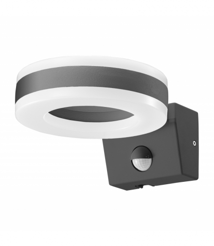 HOWLIT LED 20W, oprawa ogrodowa z czujnikiem ruchu, 1800lm, IP65, 4000K, szara Orno AD-OP-6205GLPMR4