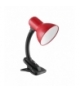 LATSA, lampa biurkowa z klipsem, 40W, E27, stal + tworzywo, czerwona Orno DL-3/R