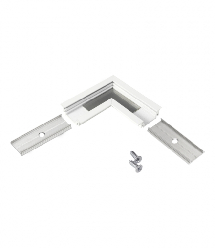 Łącznik L GROOVE10 do profili aluminiowych, biały /op Orno 76530001