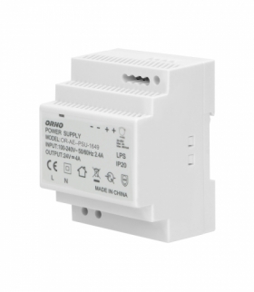 Zasilacz na szynę DIN 24VDC, 4A, 100W, szerokość 4 moduły Orno OR-PSU-1649