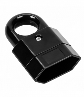 Gniazdo EURO płaskie, 10A czarne Orno OR-AE-13181/B